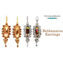 Picture of Accessories, Earring, Jewelry with text POTOMACBEADS Beldamaine Earrings.