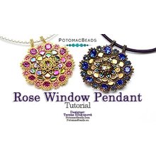 Picture of Accessories, Jewelry, Pendant, Locket with text POTOMACBEADS Rose Window Pendant Tutorial...