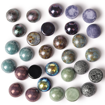 Cabochons Collection Czech Glass Mountain Sky Colorway 12mm