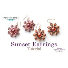 Picture of Accessories, Earring, Jewelry with text POTOMACBEADS Sunset Earrings Tutorial Designer - ...