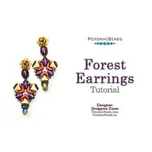 Picture of Accessories with text POTOMACBEADS Forest Earrings Tutorial Bridgette.