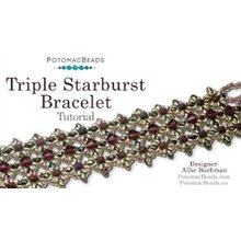 Picture of Accessories, Bracelet, Jewelry with text POTOMACBEADS Triple Starburst Bracelet Tutorial ...