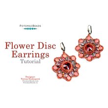 Picture of Accessories, Earring, Jewelry with text POTOMACBEADS Flower Disc Earrings Tutorial Design...