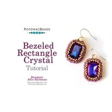 Picture of Accessories, Earring, Jewelry, Gemstone, Necklace with text POTOMACBEADS Bezeled Rectangl...