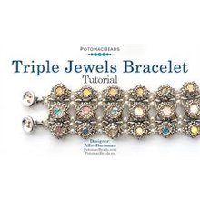 Picture of Accessories, Jewelry, Bracelet with text POTOMACBEADS Triple Jewels Bracelet Tutorial Tri...