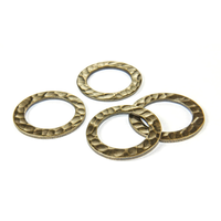 Athenacast Hammered Ring 20mm - Premium Antique Brass Plated | Pack of 4