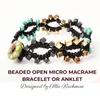Picture of Accessories, Bracelet, Jewelry, Necklace with text BEADED OPEN MICRO MACRAME BRACELET OR ...
