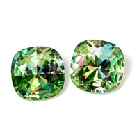Potomac Crystal Cushion Stones - Fractal Peridot 12mm | Pack of 2