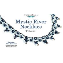 Picture of Accessories, Jewelry, Necklace, Gemstone with text POTOMACBEADS Mystic River Necklace Tut...