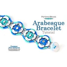 Picture of Accessories, Bracelet, Jewelry, Gemstone with text POTOMACBEADS Arabesque Bracelet Tutori...