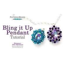 Picture of Accessories, Gemstone, Jewelry, Necklace with text POTOMACBEADS Bling it Up Pendant Tutor...