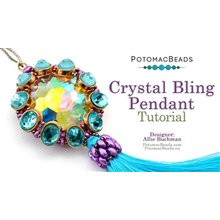Picture of Accessories, Jewelry, Bead with text POTOMACBEADS Crystal Bling Pendant Tutorial Designer...
