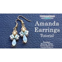 Picture of Accessories, Earring, Jewelry with text POTOMACBEADS Amanda Earrings Tutorial Marissa Val...