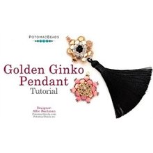 Picture of Accessories, Jewelry, Advertisement with text Golden Ginko Pendant Tutorial Golden Ginko.