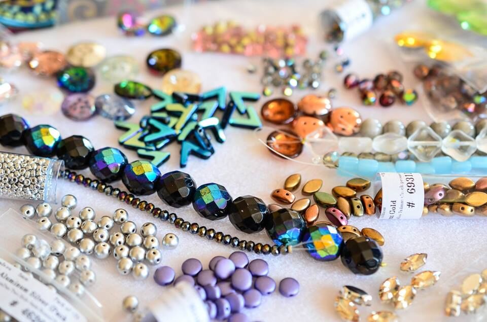 various czech glass beads
