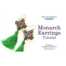 Picture of Accessories, Earring, Jewelry, Bead, Smoke Pipe with text POTOMACBEADS Monarch Earrings T...
