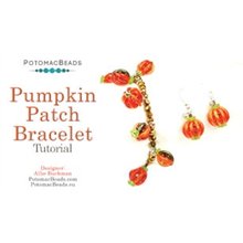 Picture of Accessories, Earring, Jewelry with text POTOMACBEADS Pumpkin Patch Bracelet Tutorial Alli...