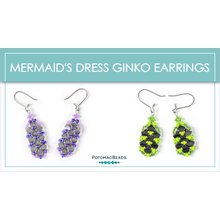 Picture of Accessories, Earring, Jewelry, Gemstone with text MERMAID'S DRESS GINKO EARRINGS POTOMACB...