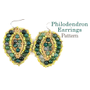 Picture of Accessories, Earring, Jewelry, Necklace, Bead with text Philodendron Earrings Pattern.