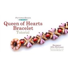 Picture of Accessories, Jewelry with text POTOMACBEADS Queen of Hearts Bracelet Tutorial Designer: A...