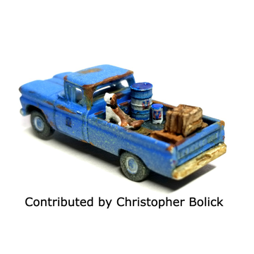 Showcase Miniatures N Scale 1961 C Class Pickup Truck Kit - Unassembled White Metal Model Train Scenery - View #4
