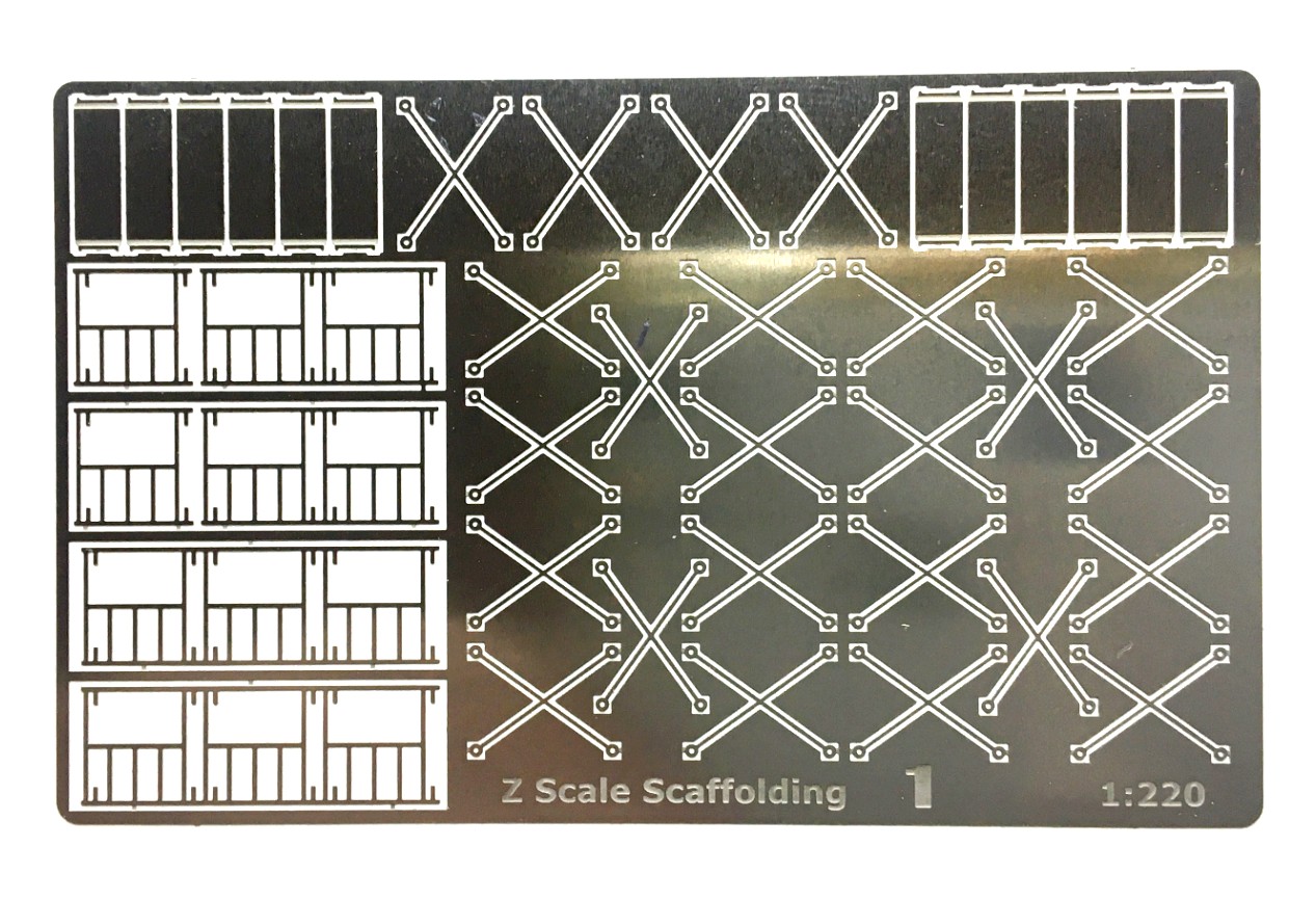 4018 Z Scale Etched Stainless Scaffolding Kit by Showcase Miniatures 