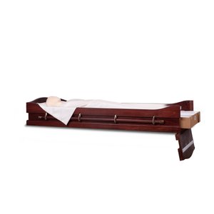 Mahogany Wood Chaise Bed Viewer with foot end open