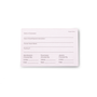 A white card with blank spaces for ID Labels