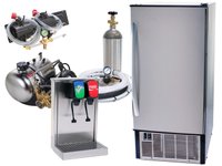 2-Flavor Home Soda Fountain Tower System with Under Counter Ice Maker (S2150)