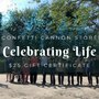 Confetti Cannon Store Gift Certificate for $25