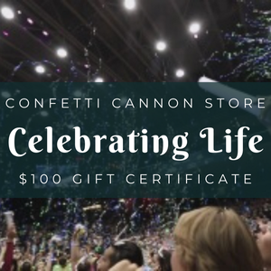 Confetti Cannon Store Gift Certificate for $100