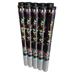 10 large 24-inch disposable confetti cannons