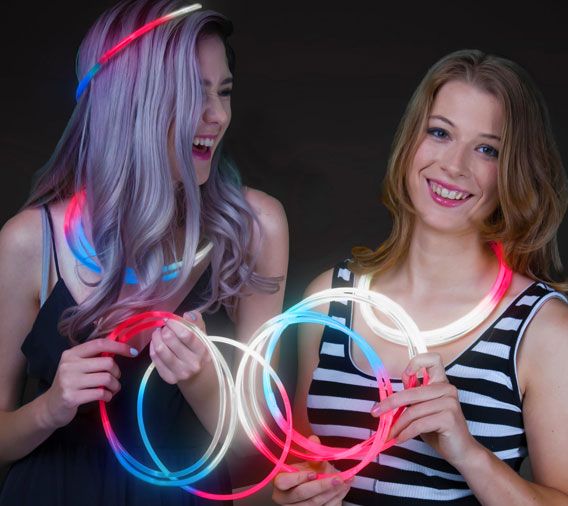 Red White and Blue Glow Necklace