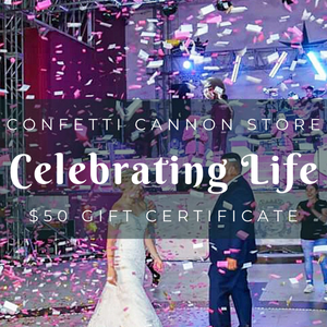 Confetti Cannon Store Gift Certificate for $50
