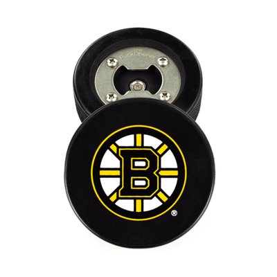 Boston Bruins® Real Puck Bottle Opener