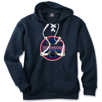 SSH Classic Lace-Up Hoodie in Navy