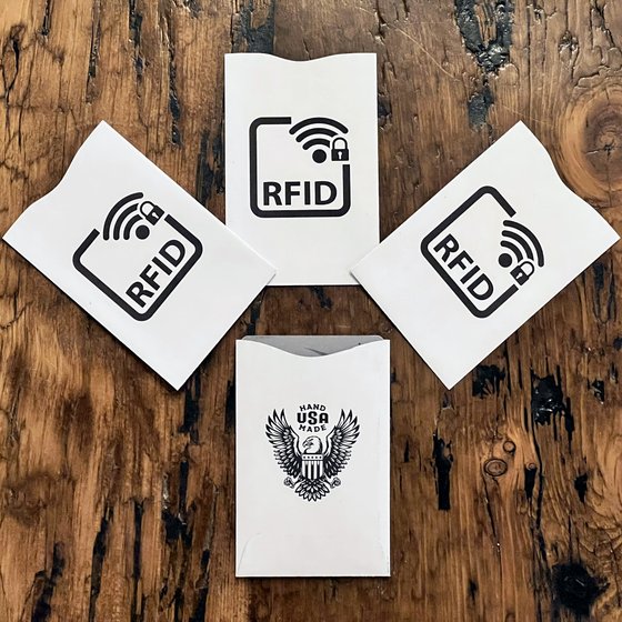SET of 4 Credit Cards RFID Sleeves | Made in USA