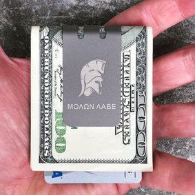 The mini-VIPER™ titanium money clip - SPARTAN on NASA Optical Gray Finish