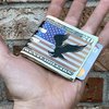 American Flag and Eagle Precision Anodized on our Natural Titanium Finish T-60 Money Clip
