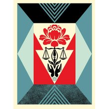 Obey Giant "Cultivate Justice - Blue" Signed Screen Print