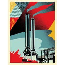 Obey Giant "Factory Stacks (Earth First)" Signed Screen Print