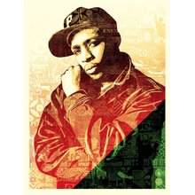 Obey Giant "Chuck D - Green/Red" Signed Screen Print
