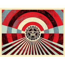 Obey Giant "Tunnel Vision - Blue" Signed Screen Print