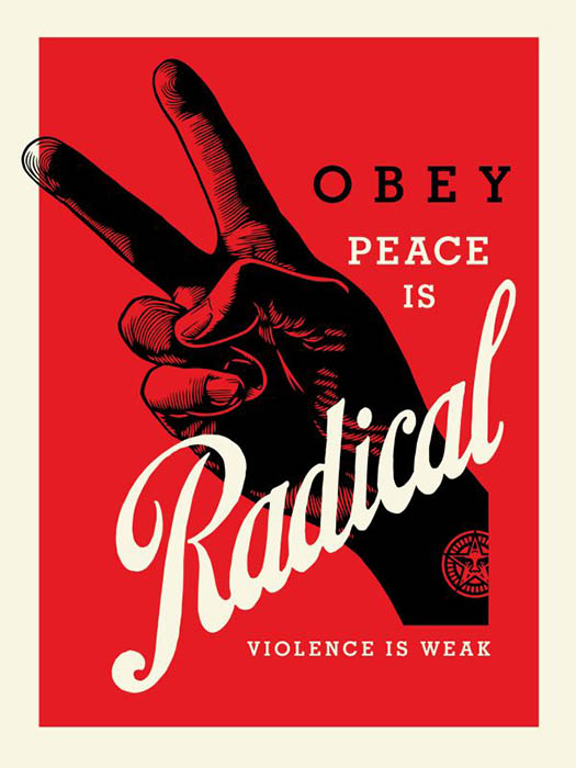 Obey Giant "Radical Peace - Red" Signed Screen Print