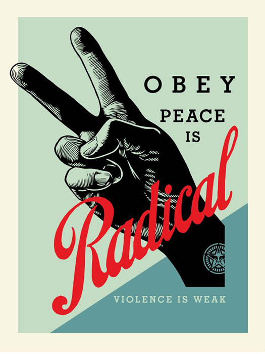 Obey Giant "Radical Peace - Blue" Signed Screen Print