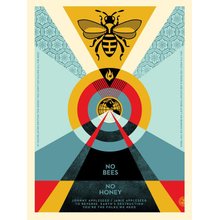 Obey Giant "No Bees No Honey" Signed Screen Print
