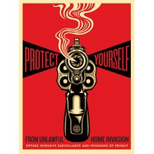 Obey Giant "Home Invasion - Red" Signed Screen Print