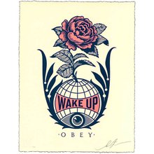Obey Giant "Wake Up" Signed Letterpress