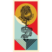 Obey Giant "Rise Above Rose Geometric" Signed Screen Print