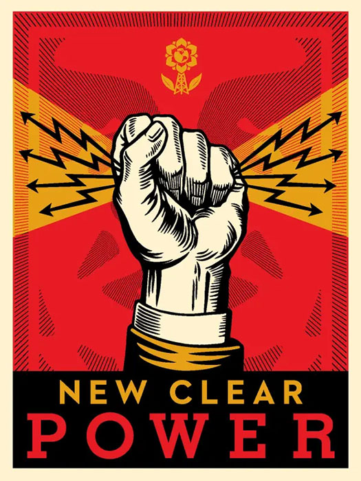 Obey Giant "New Clear Power" Signed Screen Print